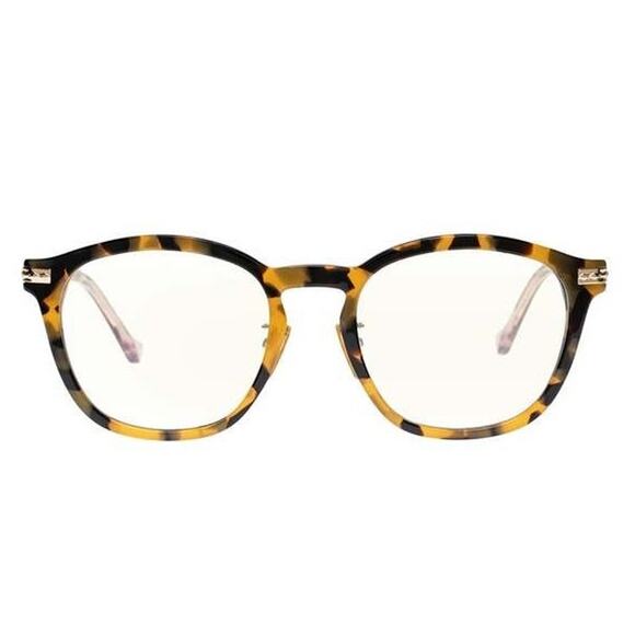 Karen Walker “Johannes Crazy Tortoise” Havana Blue Light Glasses, NIB!